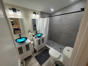Shower, hair dryer