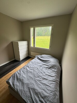 2 bedrooms, iron/ironing board, internet, bed sheets