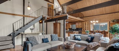 Televisión y chimenea