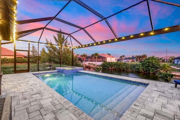Outdoor pool, a heated pool