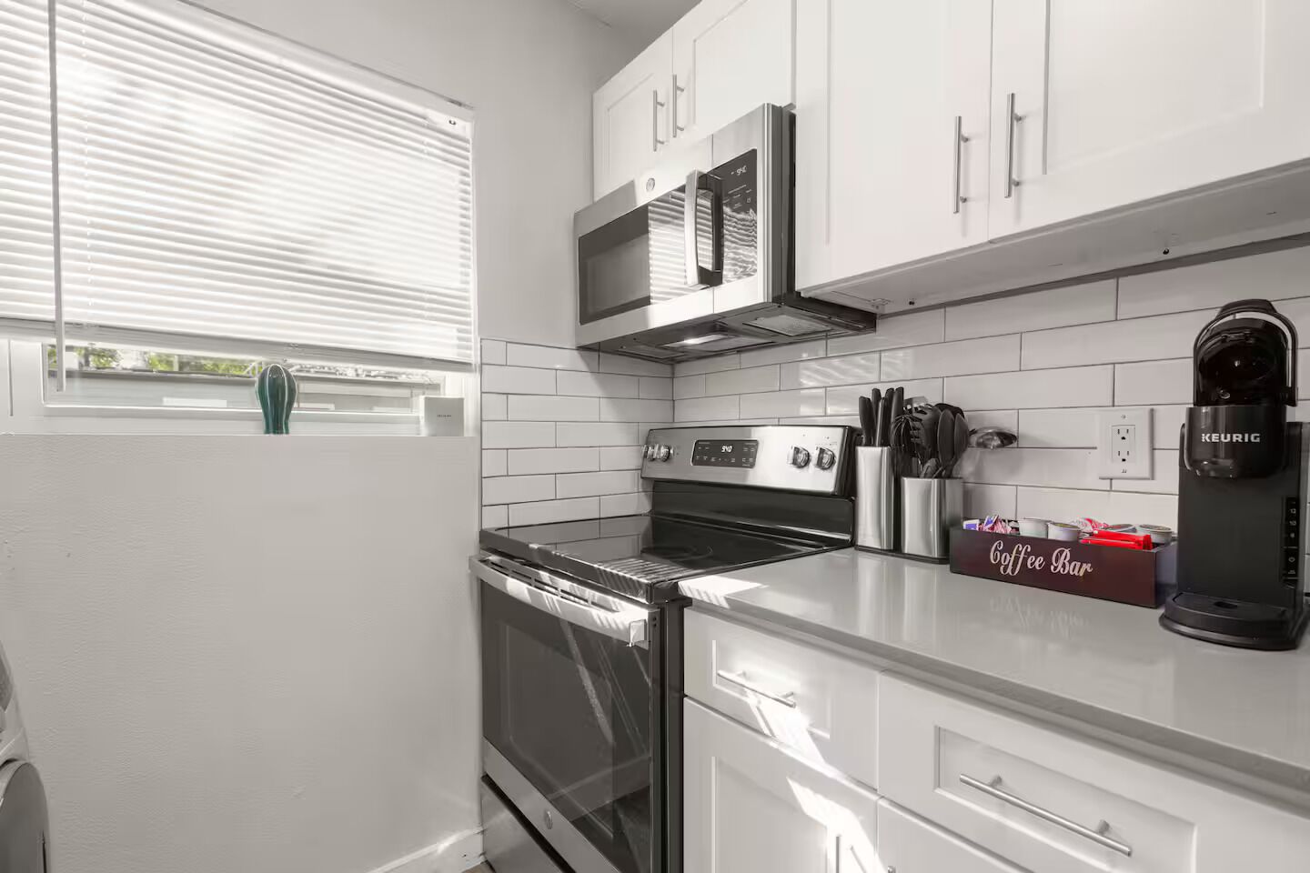 Microwave, oven, stovetop, dishwasher