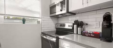 Microwave, oven, stovetop, dishwasher