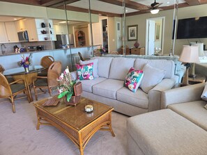 Smart TV, DVD player, books