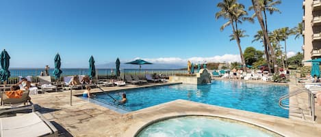 Outdoor pool, a heated pool
