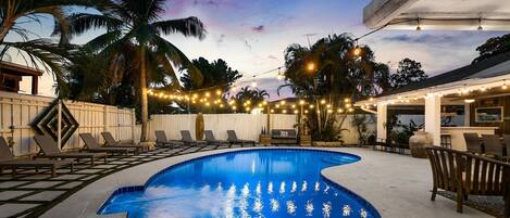 A heated pool