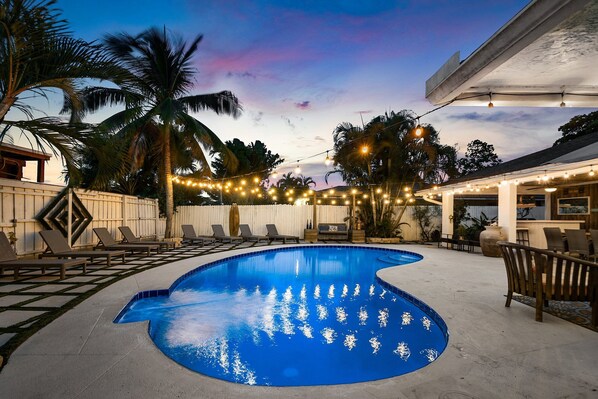 A heated pool