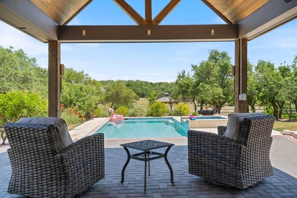 Pool - 5BR Hill Country Pool Retreat • Fire Pit (Dripping Springs)