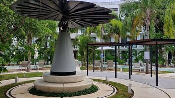 Departamento, 1 habitación, con acceso para personas discapacitadas, patio | Jardín