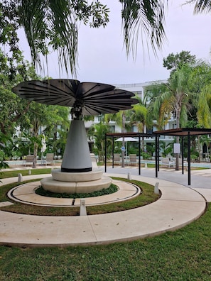 Departamento, 1 habitación, con acceso para personas discapacitadas, patio | Jardín