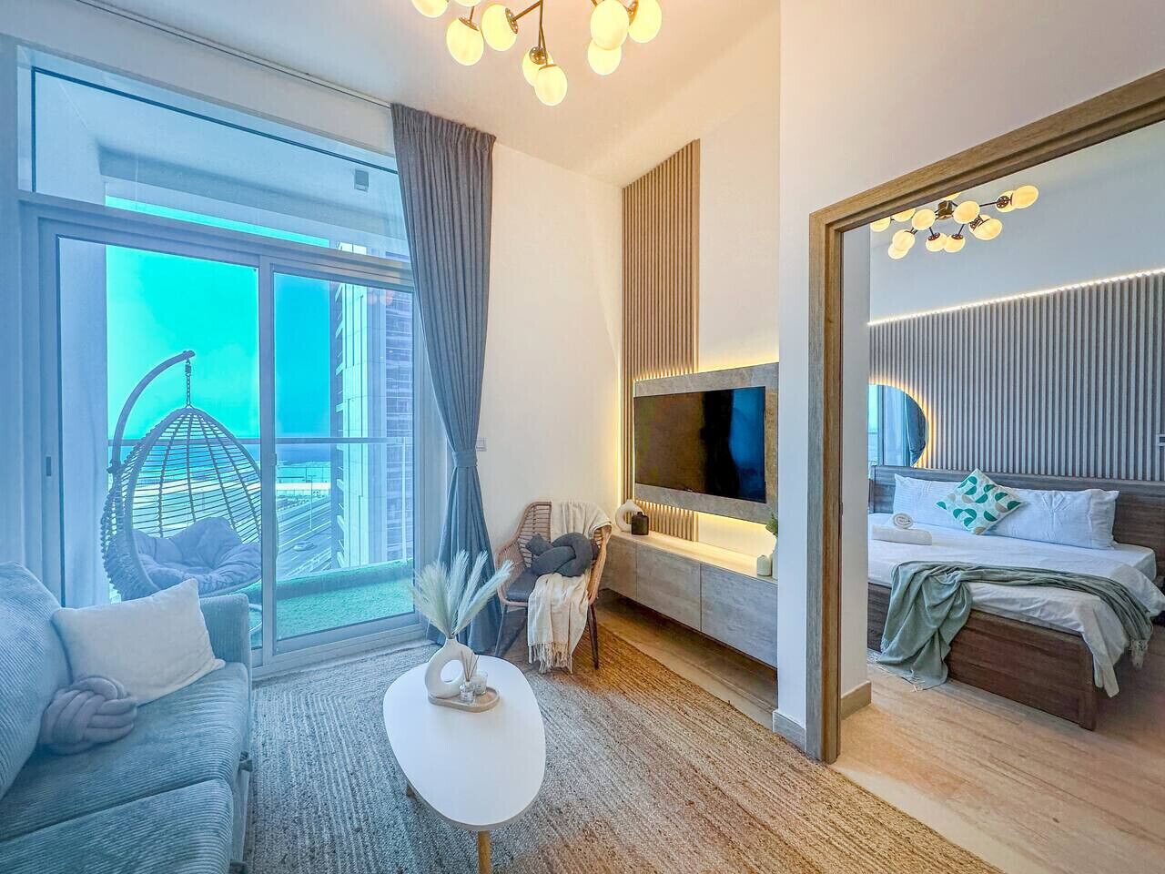 1 bedroom, desk, iron/ironing board, travel cot