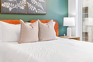 1 bedroom, desk, iron/ironing board, travel cot