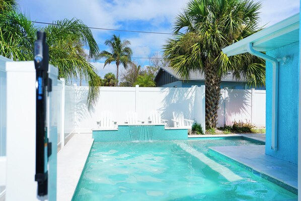 A heated pool