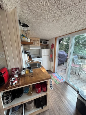 Microwave, oven, stovetop, dishwasher