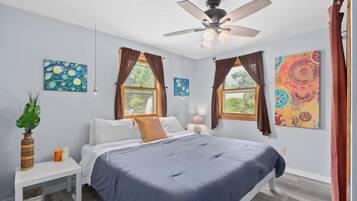 2 bedrooms, iron/ironing board, travel crib, free WiFi