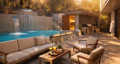 5BR Luxury Villa ,Tennis Court, Pool, Sauna - Steps from Sunset Plaza
