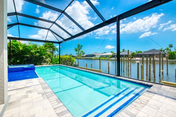 A heated pool