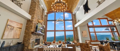 Smart TV, fireplace, video games, foosball