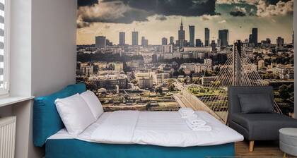 Warsaw Skyline Blue Studio