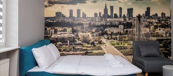 Warsaw Skyline Blue Studio