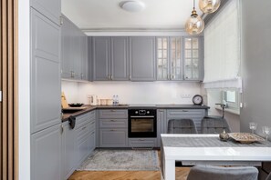 Fridge, oven, stovetop, dishwasher