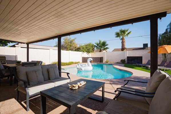 A heated pool