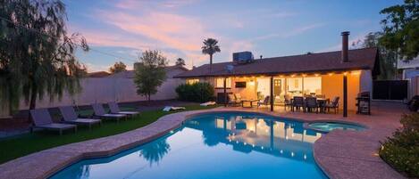 A heated pool