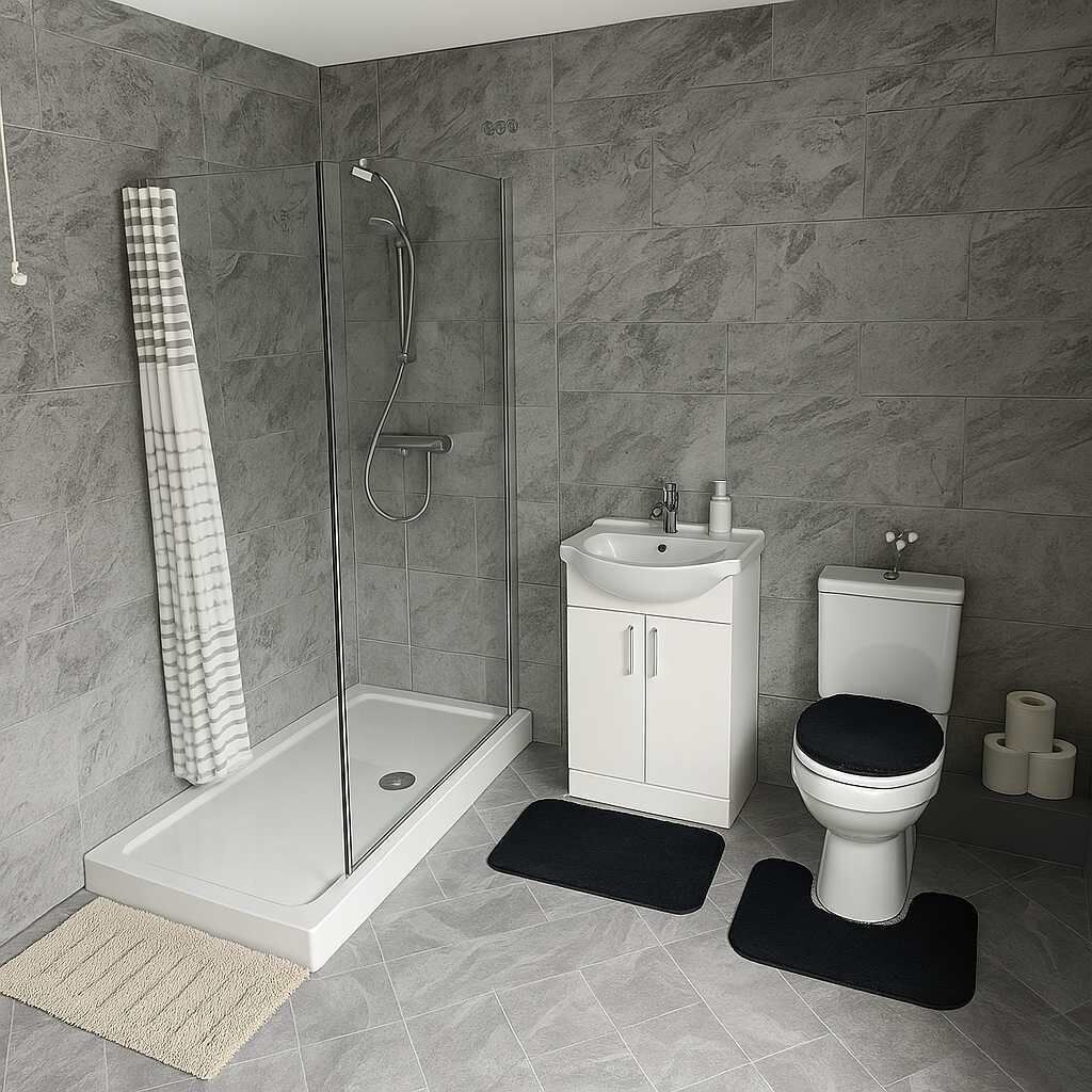 Shower, towels