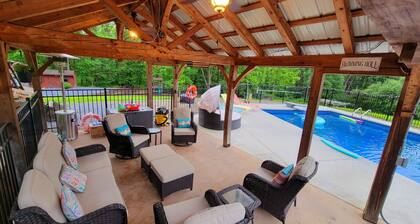 Amazing Cabin on water in the mountains w/private salted pool and hot tub!