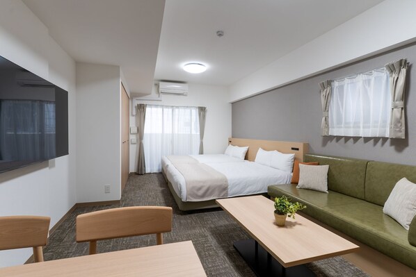 디럭스 트윈룸 | 책상, 무료 WiFi, 침대 시트