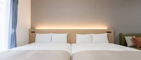 Desk, free WiFi, bed sheets