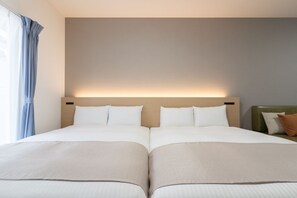 华丽双床房 | 办公桌、免费 WiFi、床单