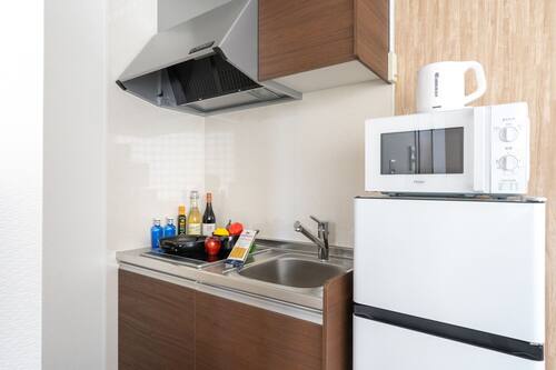 Habitación Deluxe con 2 camas individuales | Cocina privada | Frigorífico grande, microondas, placa de cocina y hervidor eléctrico