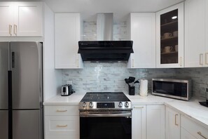 Microwave, oven, stovetop, dishwasher