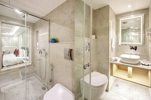 Hair dryer, slippers, towels, soap - Hotel Namaste Hindustan (New Delhi)