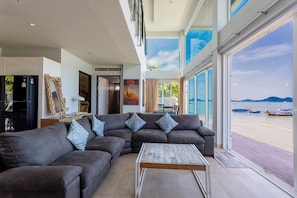 Villa, Patio, Beach View | Living area
