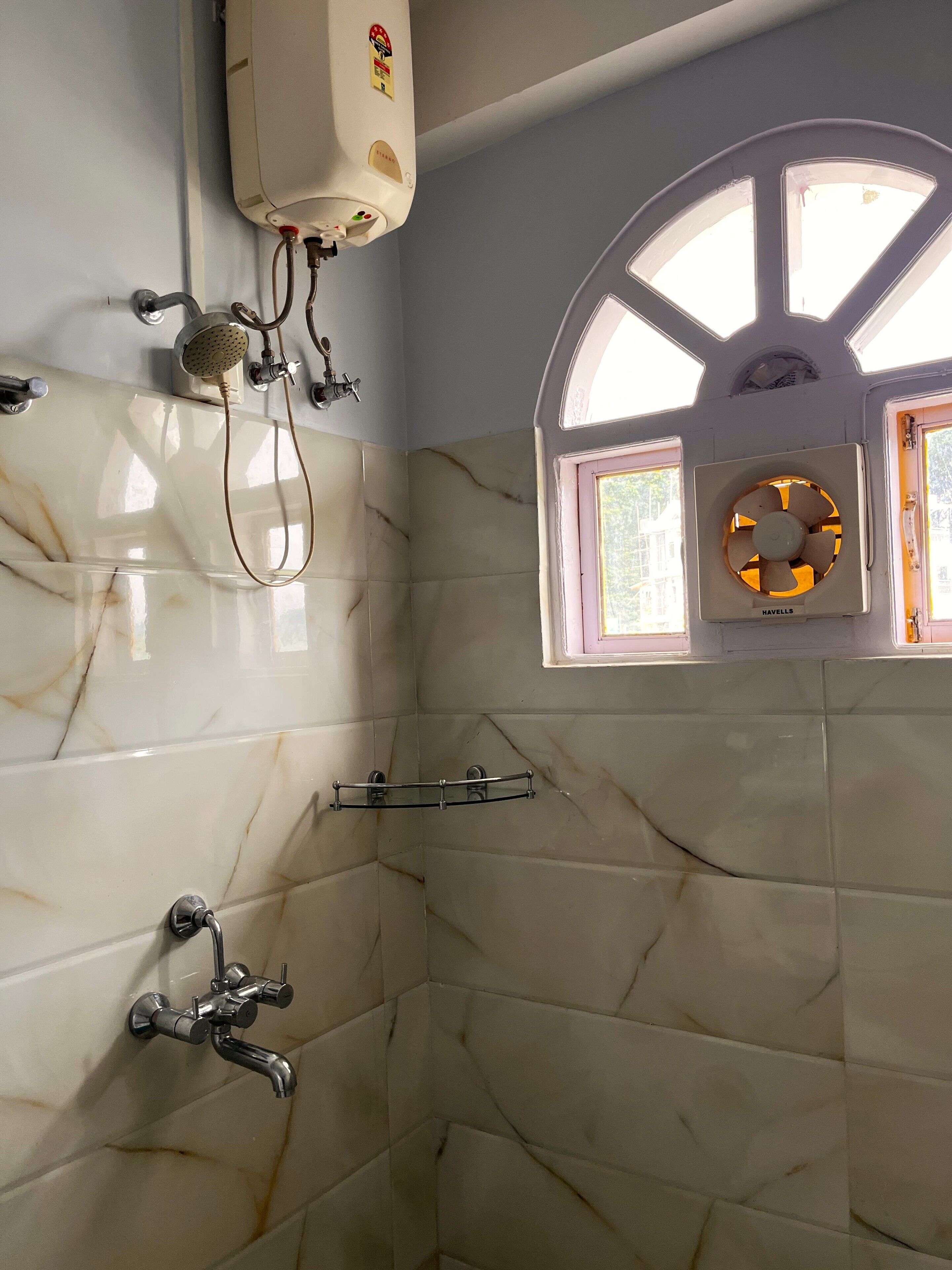 Shower, toilet paper