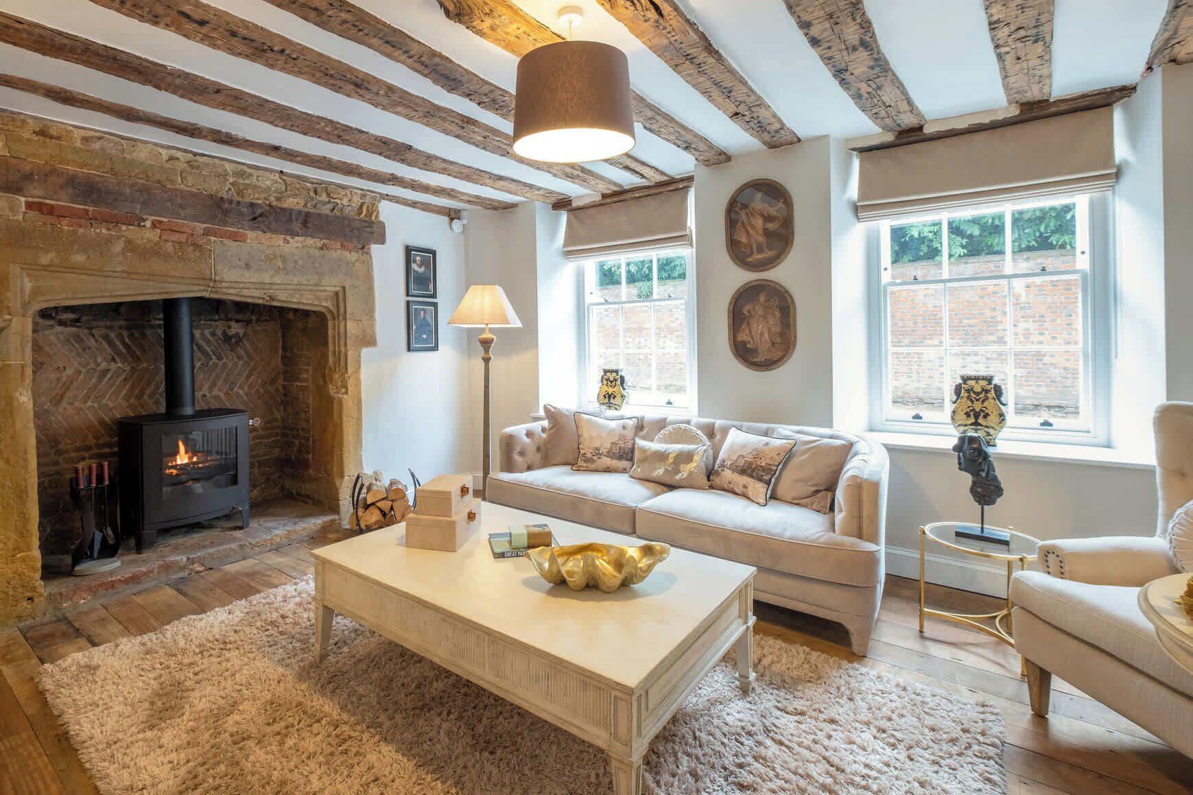 TV, fireplace, offices