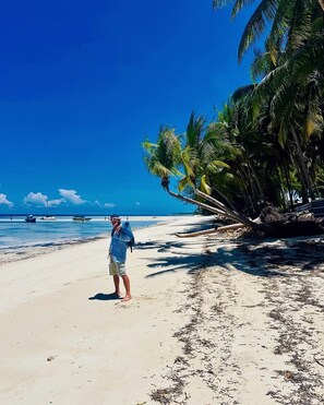 En la playa