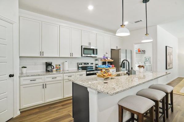 Microwave, oven, stovetop, dishwasher