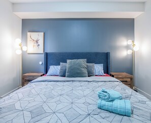 1 bedroom, iron/ironing board, Internet, bed sheets