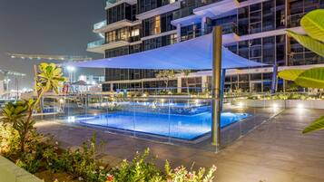 Indoor pool, a heated pool