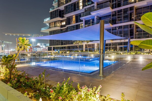 Indoor pool, a heated pool