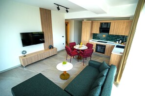 Superior Apartment, Balcony, City View | Living area