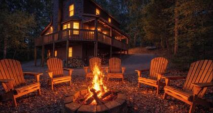 Lazy Daze - 3BR cabin w/mountain views, wrap porch, sauna, firepit!