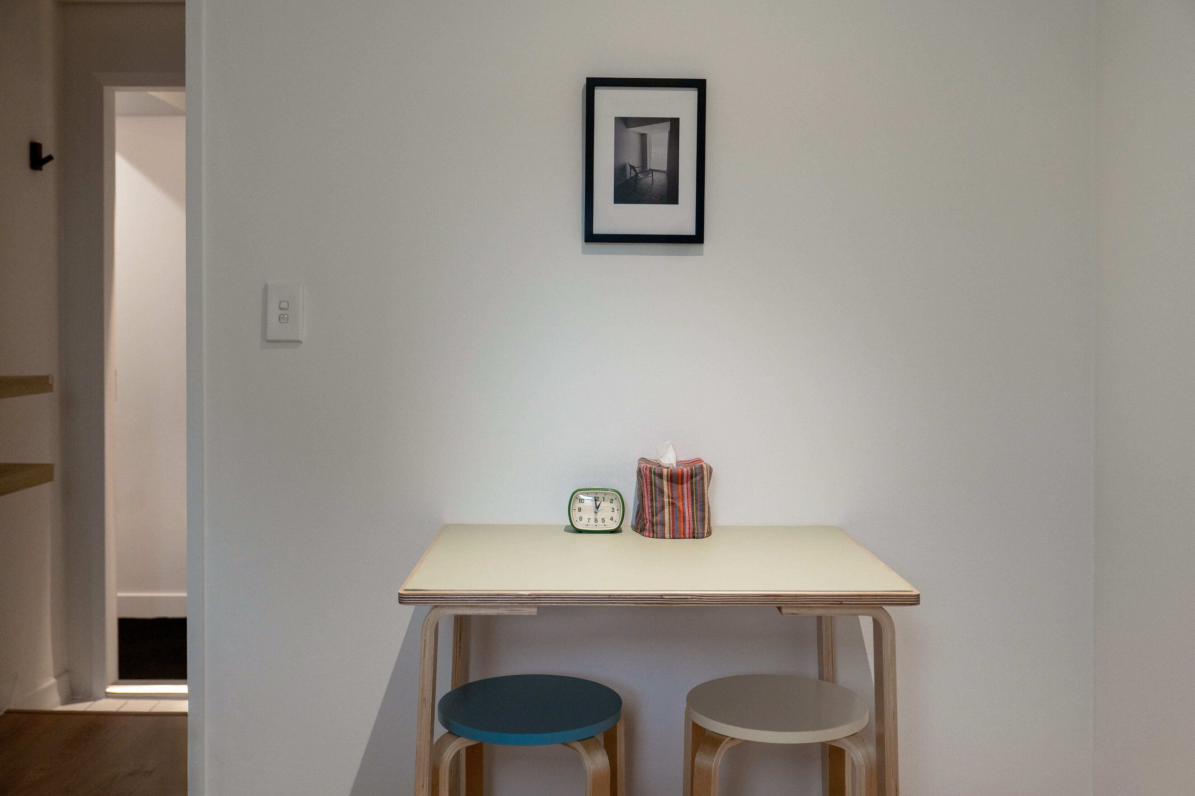 Desk, laptop workspace, soundproofing, iron/ironing board