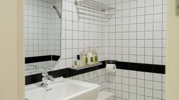 Bathroom | Shower, slippers, towels, soap