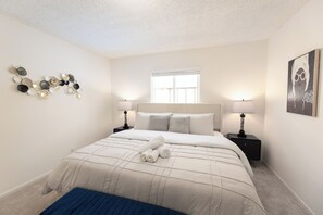 4 bedrooms, iron/ironing board, WiFi, bed sheets