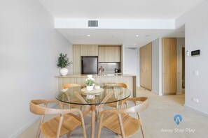 Dining - 708 on CODA – Modern 1BR Apartment with Balcony & City Views (Coffs Harbour)