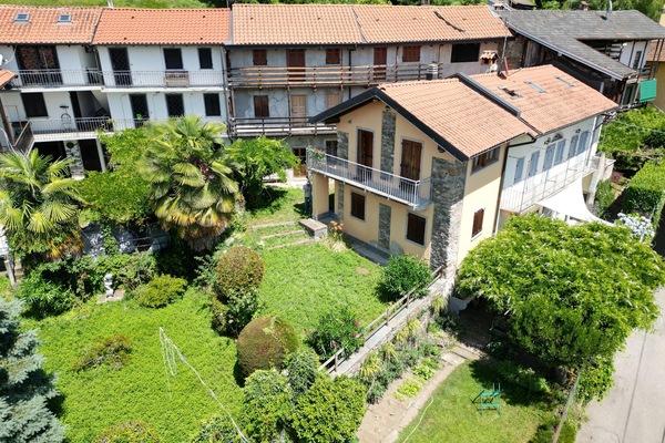 Arial view of house, balcony and garden