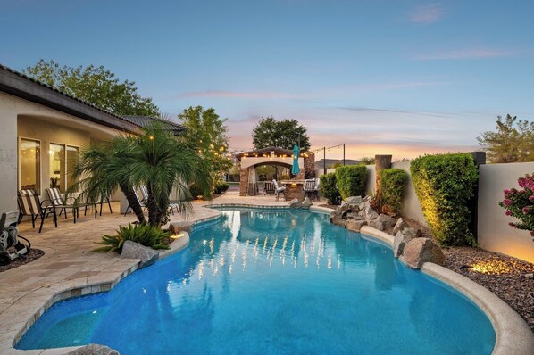 A heated pool
